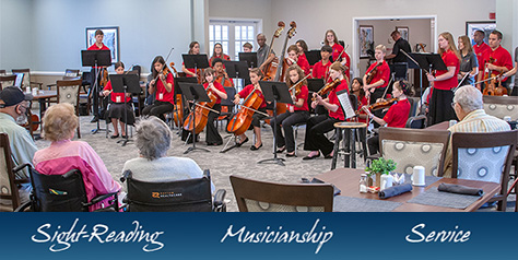 String orchestra plays for seniors