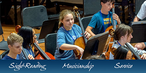 children playing string music