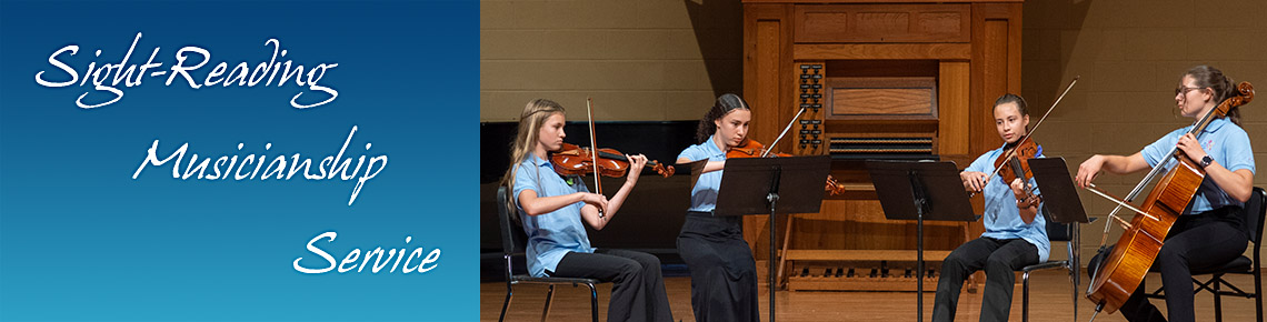 young people playing a string quartet