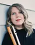 young woman with flutes