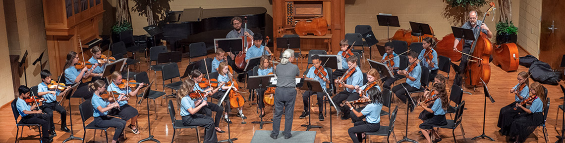 children playing in orchestra