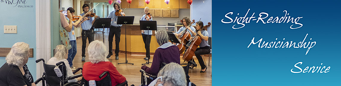 young people playing for seniors