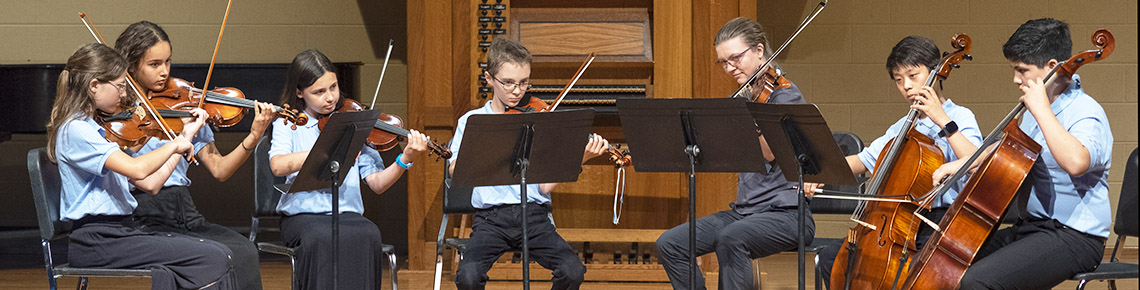 young people playing chamber music