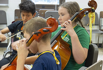 children playing cello