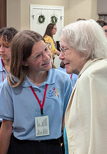 girl with senior lady