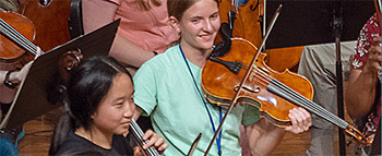 girls with violin and cello