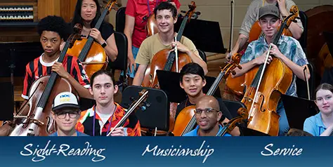 young people with instruments