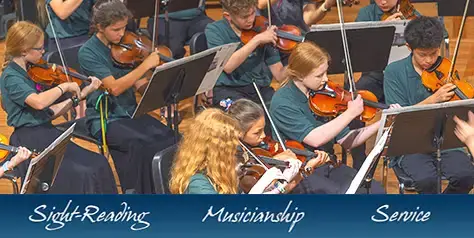 children playing violins