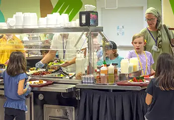 students at the cafeteria